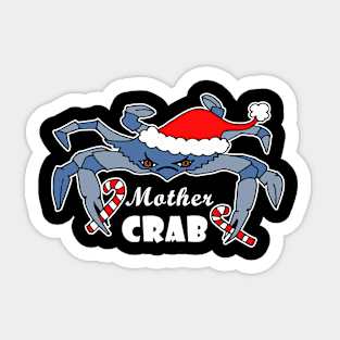 Christmas Mother Blue Crab Matching Family Holiday Picture Sticker